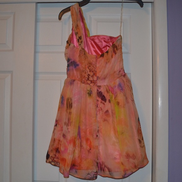 Light Orange Watercolor Dress - Picture 3 of 5